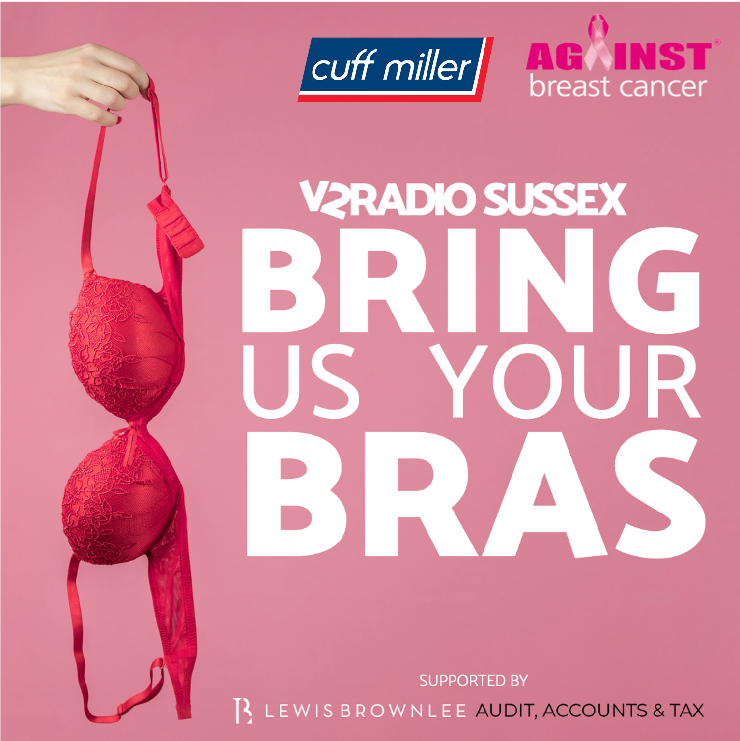 Bring Cuffs your bras! - Help us fight breast cancer! - Cuff Miller,  Littlehampton, West Sussex